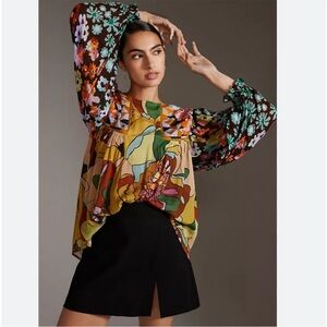 Anthropologie BI-nk Miranda Peasant
Blouse COLOR- Multi